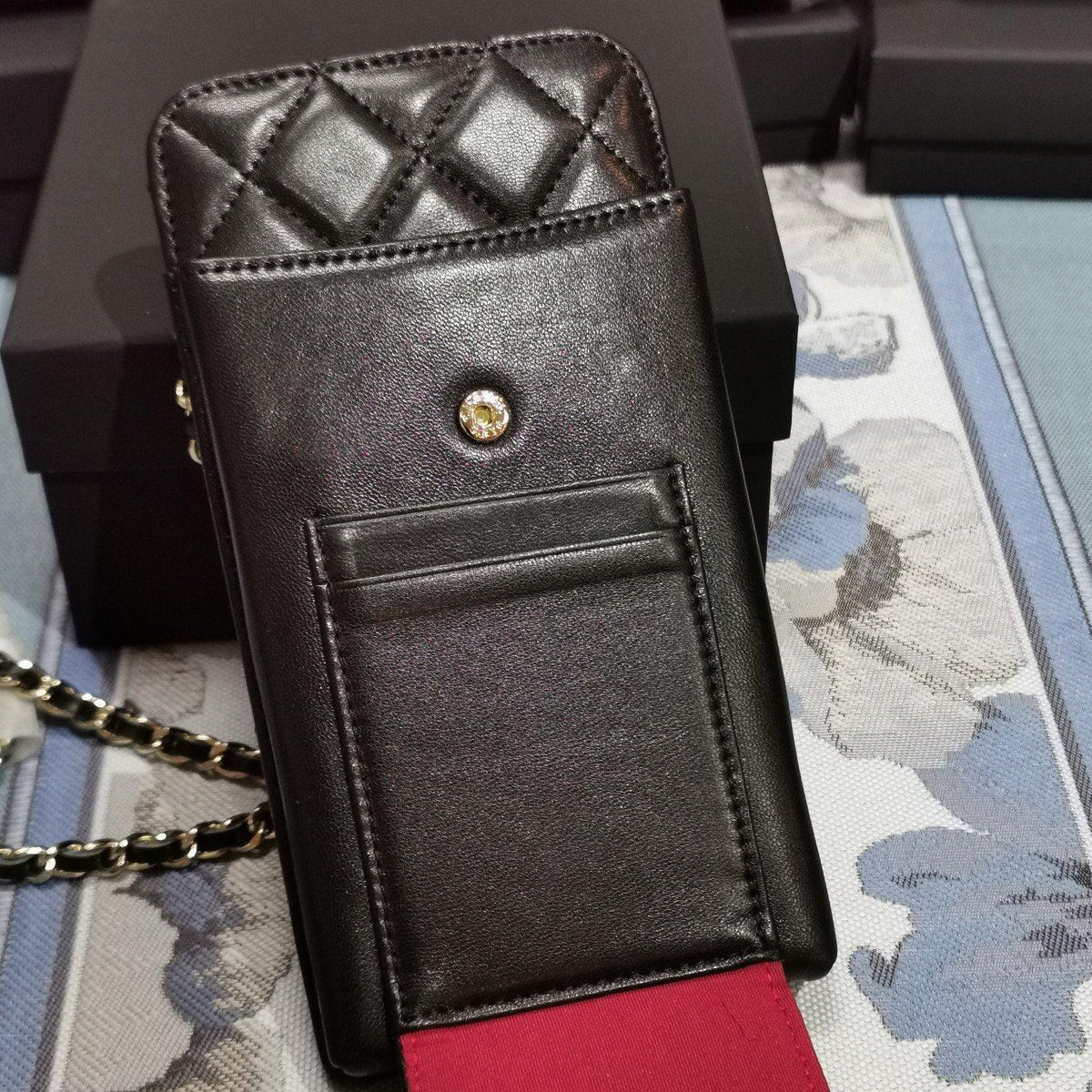 Chanel lambskin phone holder