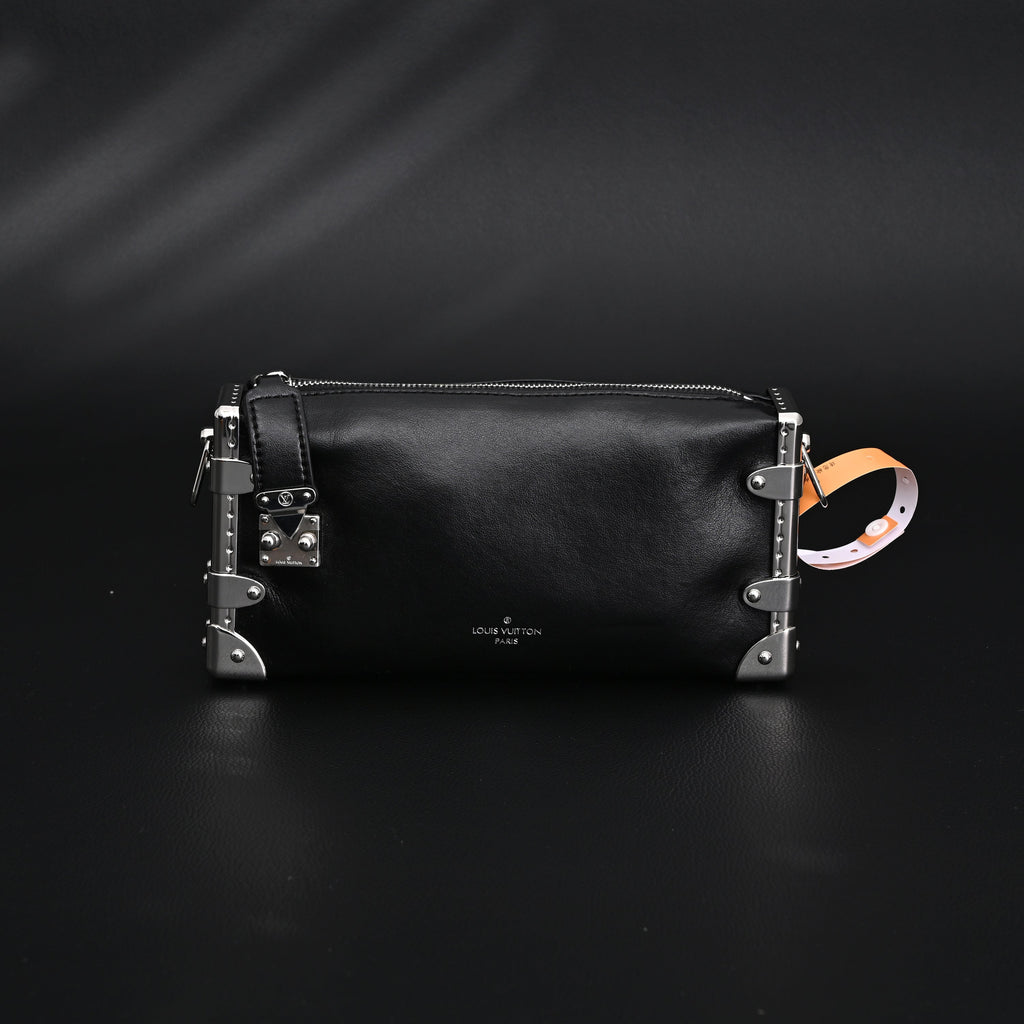 Louis Vuitton Soft Trunk Monogram Black Leather Crossbody Bag