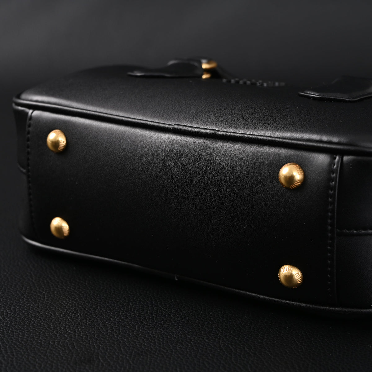 Miu Miu Leather Top Handle Satchel – Classic Black
